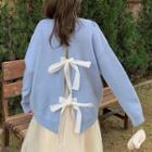 Open Back Sweater Blue - One Size