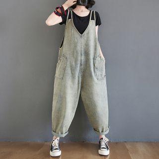 Strappy Denim Dungaree Pants