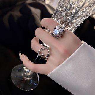 Faux Pearl Alloy Ring / Irregular Alloy Ring / Set