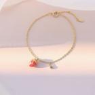 Strawberry Pendant Bracelet Gold - One Size