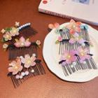 Faux Pearl Floral Hair Comb