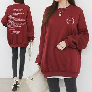 Letter Printed Back Sweatshirt