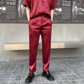 Straight-fit Satin Pants