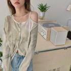 Lightweight Tie-dyed Cardigan Green - One Size