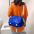 Snap Buckle Plain Crossbody Bag