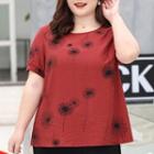 Short-sleeve Crew Neck Print T-shirt