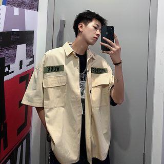 Elbow-sleeve Tagged Cargo Shirt