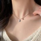 Pendant Sterling Silver Choker Necklace - 925 Silver - Silver - One Size