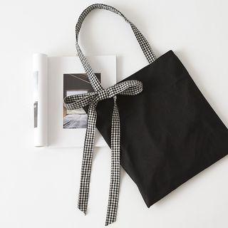 Check Bow Tote Bag
