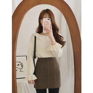 Frill-edge Sweater