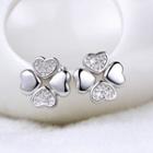 Sterling Silver Clover Studs