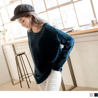 Long Sleeve Plain Knitted Top