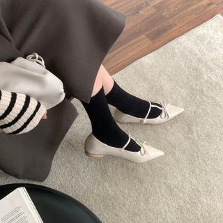 Bow Pointed-toe Flat Shoes