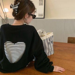 Heart Cutout Sweatshirt / Baggy Pants