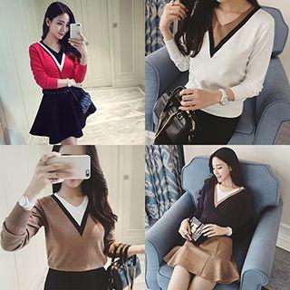 V-neck Knit Pullover