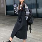 Asymmetrical Denim Midi Overall Dress