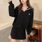 Mini A-line Tank Dress / Sailor Collar Sweatshirt