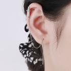 Rhinestone Threader Ear Cuff 1 Pc - Silver - One Size