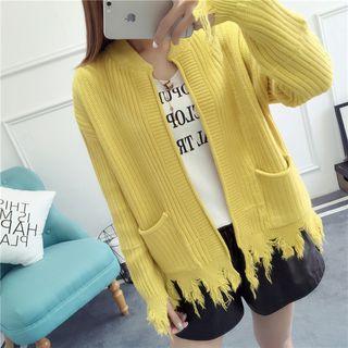 Distressed Hem Cardigan