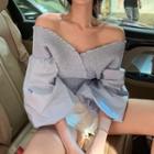 Puff Sleeve Smocked Off-shoulder Blouse