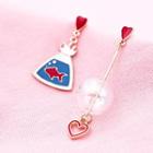 Non-matching Fish Drop Earring Red - One Size