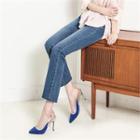 Fray-hem Boot-cut Jeans