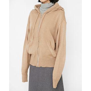 Zip-up Knit Hoodie