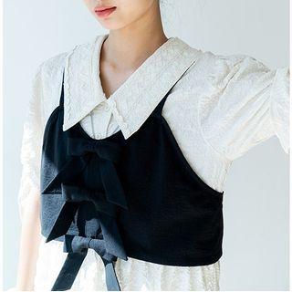 Sleeveless Ribbon Crop Top