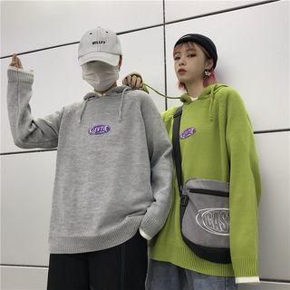 Couple Matching Hooded Lettering Sweater