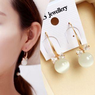 Cats Eye Stone Dangle Earrings