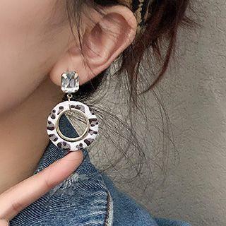 Leopard Print Layered Hoop Earring