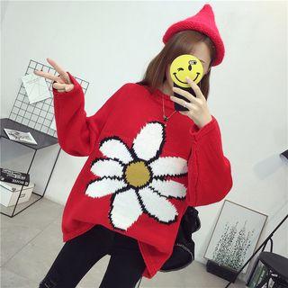 Flower Jacquard Sweater