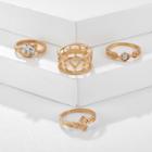 Set Of 4: Ring 9459 - Gold - One Size