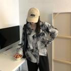 Tie Dye Shirt Black & Gray & White - One Size