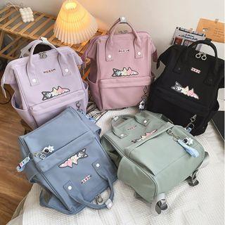 Cartoon Cat Zip Backpack