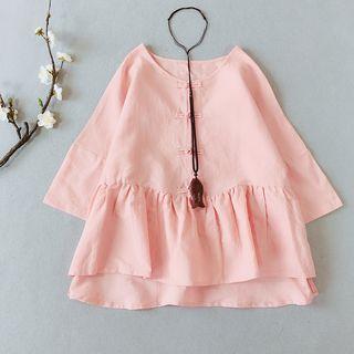 3/4-sleeve Crew-neck Hanfu Top