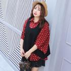 Mock Two Piece Dotted Blouse