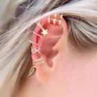 Alloy Ear Cuff Set Set Of 5 - Gold - One Size