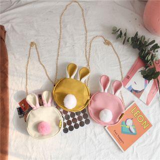 Canvas Pom Pom Crossbody Bag