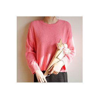 Drop-shoulder Cotton Sweater