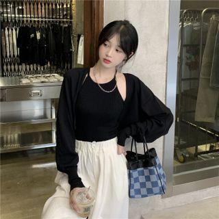 Open Front Cardigan / Camisole Top