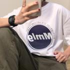 Printed Short-sleeve T-shirt White - L