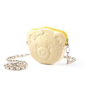 Bow Bear 3d Handbag Beige - One Size