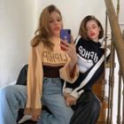 Matching Contrast-trim Bolero Sweater