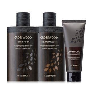 The Saem - Crosswood Homme Set: Toner 150ml + Emulsion 150ml + Foam Cleanser 100ml