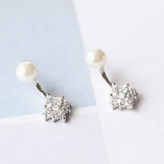 Pearl Rhinestone Earrings