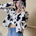 Cow Print Light Jacket / Camisole Top