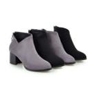 Chunky-heel Zip-back Ankle Boots