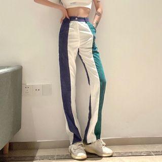 Color Block Straight Leg Pants