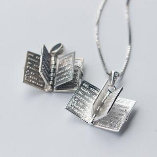 925 Silver Book Necklace